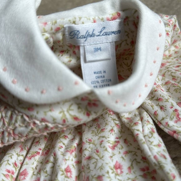 Ralph Lauren girls floral collared dress with matching bloomers NWT - Picture 3 of 9